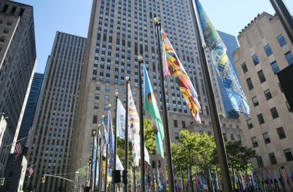 ’The Flag Project’ outside Rockefeller Center in New York