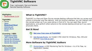 TightVNC website screenshot