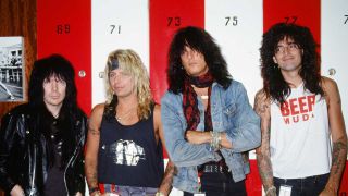 Motley Crue backstage at the Moscow Peace Festival, 1999 