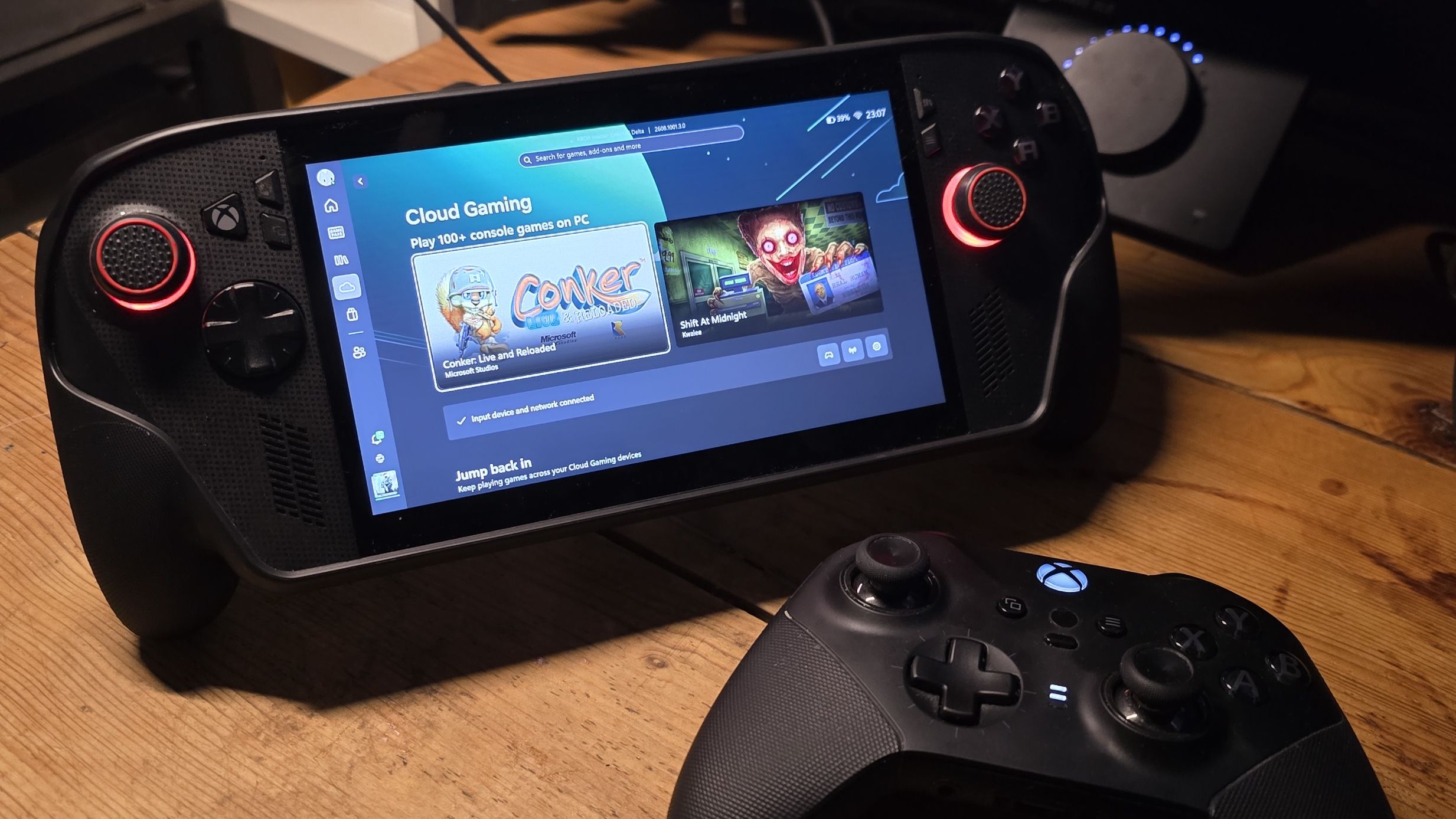 Photo: Windows Central Xbox Cloud Gaming on an Xbox Ally X handheld