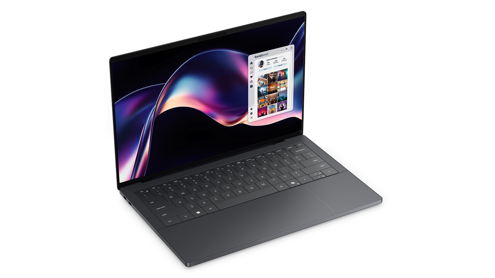 Dell XPS 14 2026 laptop shown open at an angle