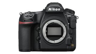 Nikon D850 on a white background