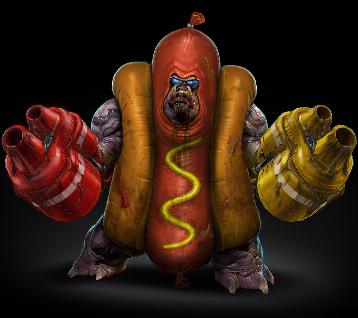 The Hotdogcubus enemy from Doom Eternal
