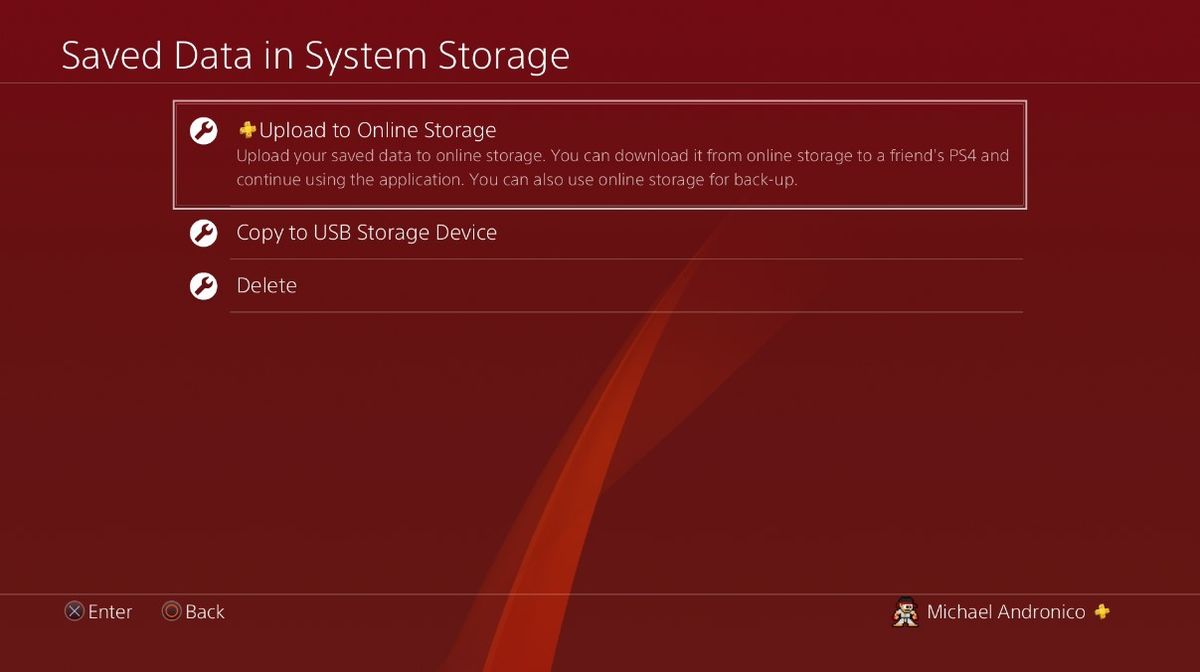 how to use online storage ps4