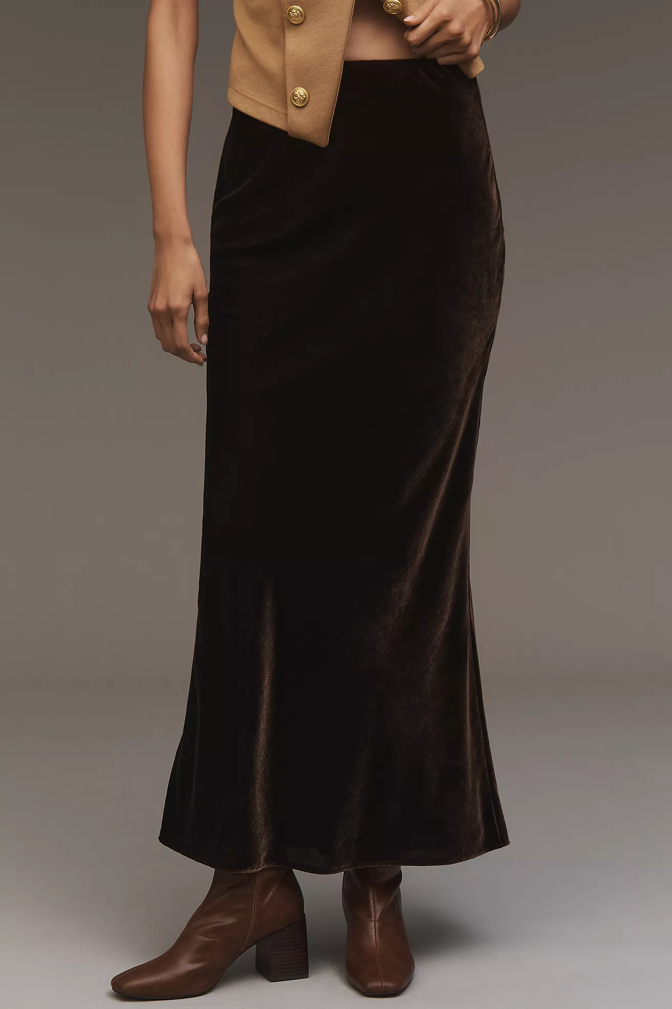 The Tilda Maxi Slip Skirt: Velvet Edition