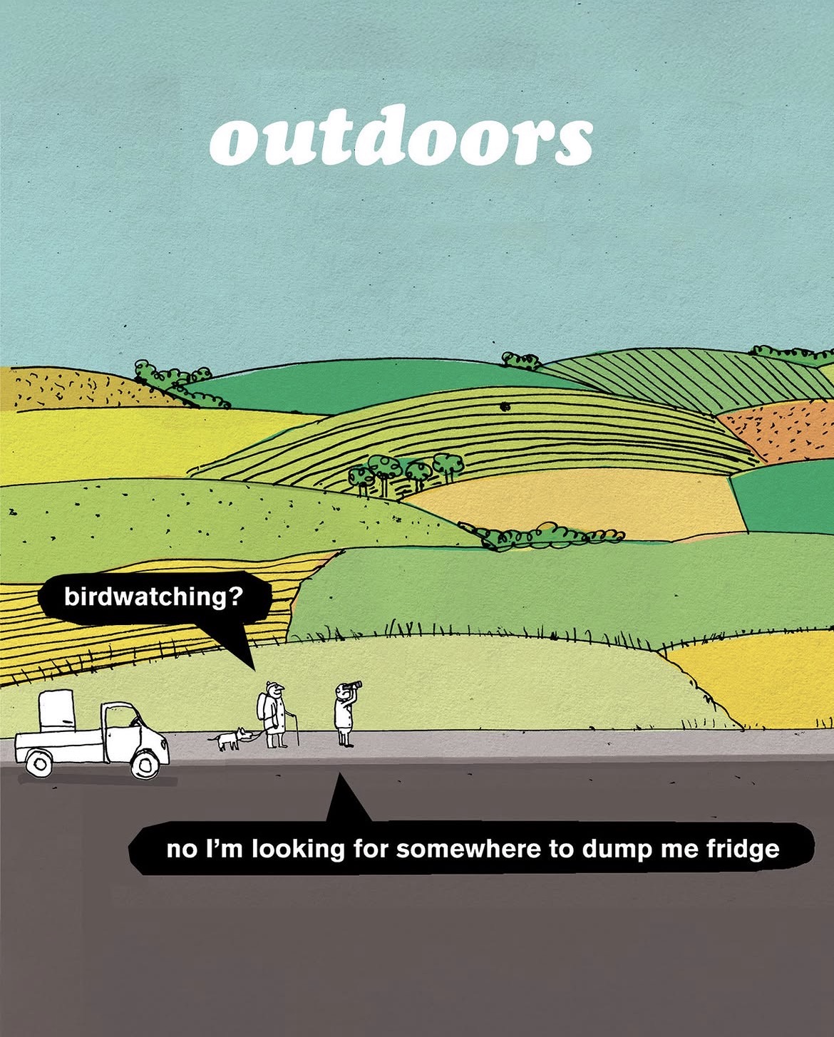 Modern Toss 'outdoors' card