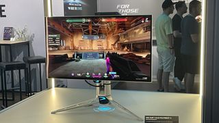An ROG Swift OLED PG27AQWP-W gaming monitor