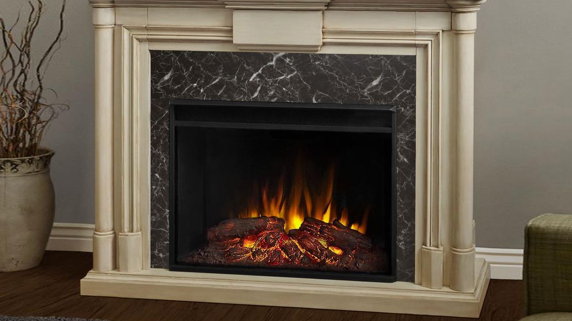 Real Flame Maxwell Grand 58 Inch, Most Realistic Looking Flame Electric Fireplace