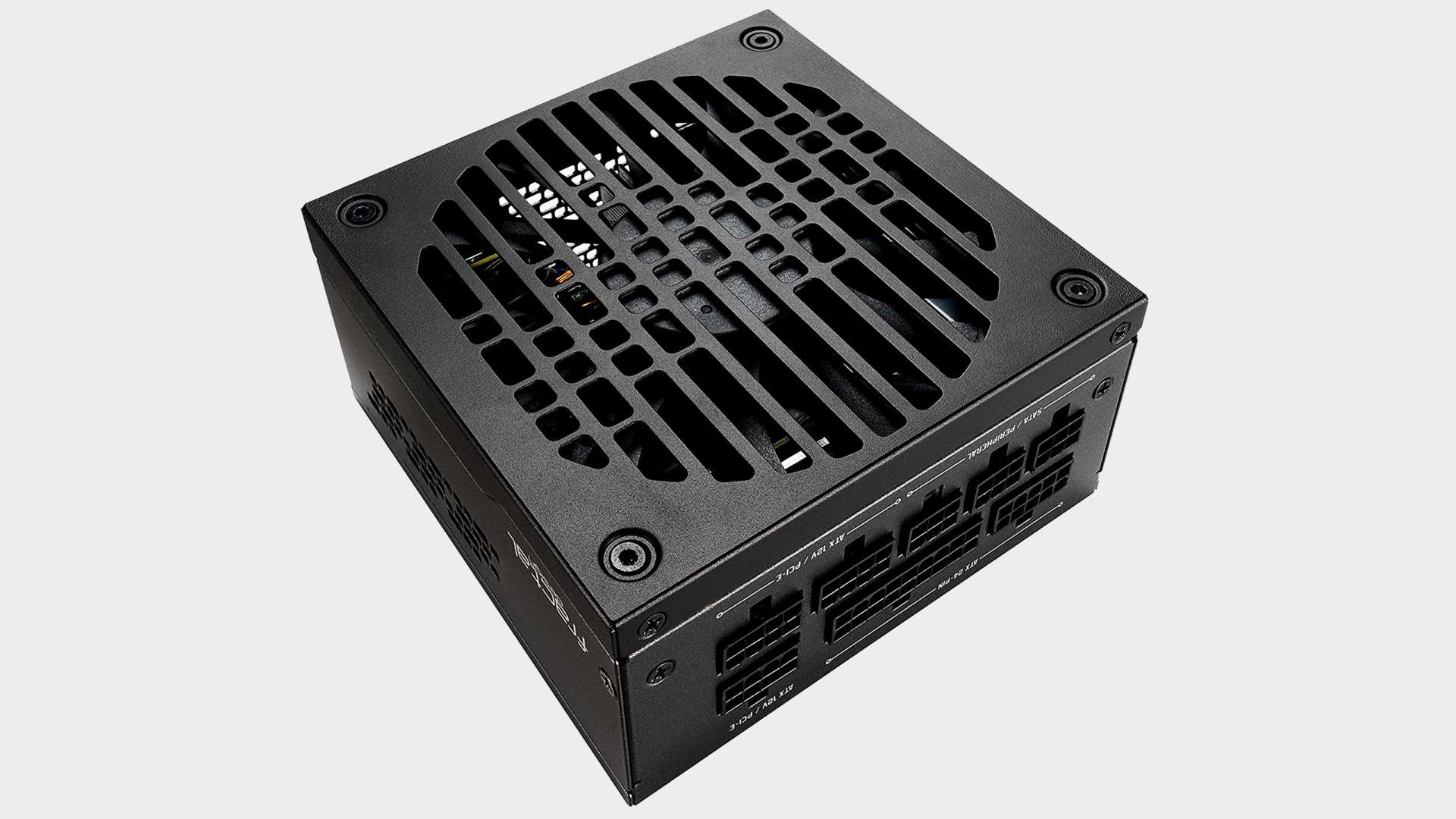 Fractal Design Ion SFX 650 Gold power supply on a grey background