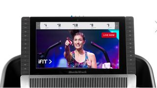 Image shows the screen on the NordicTrack Commercial 2950 treadmill.