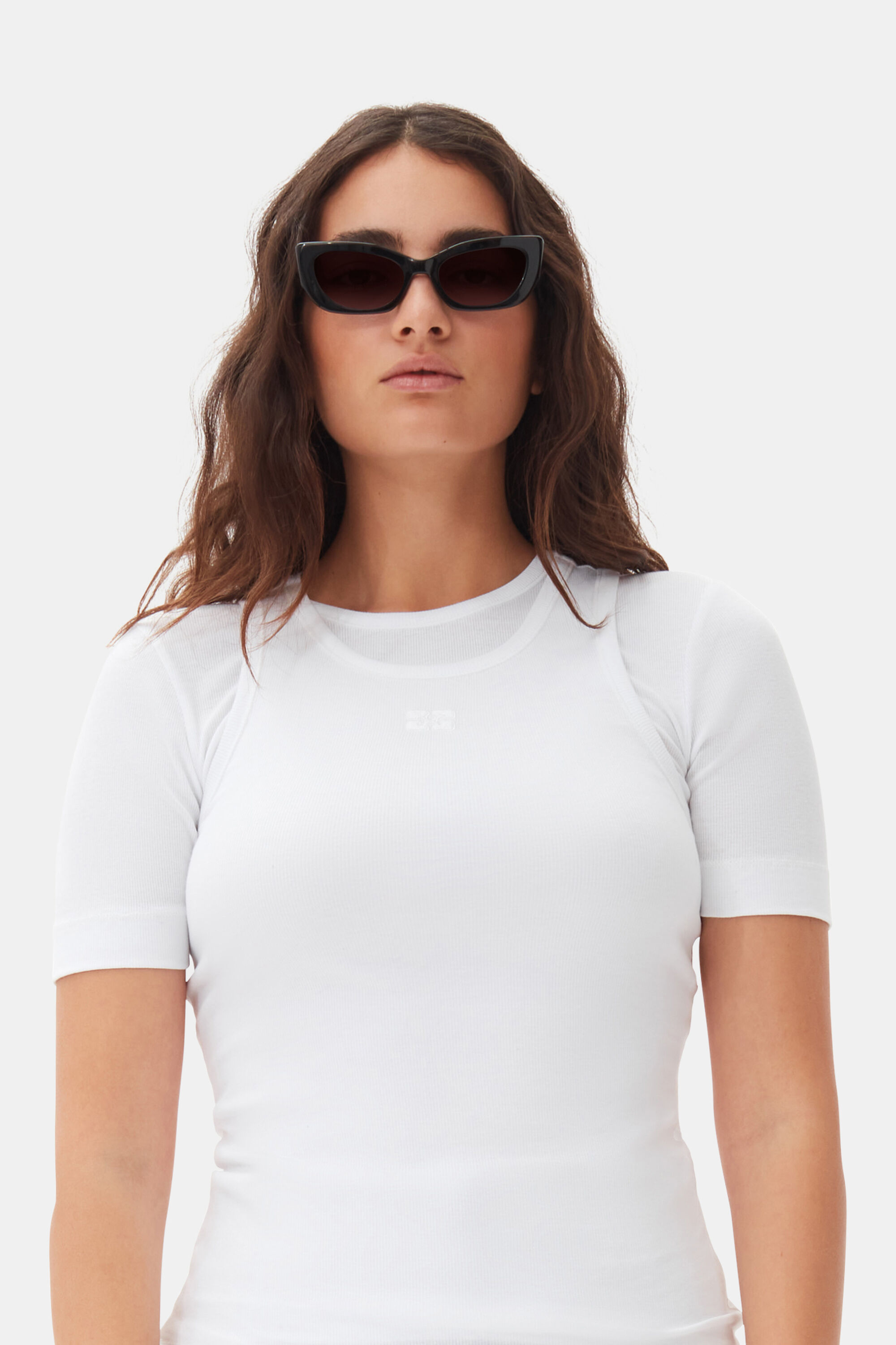 Ganni X Ace 
Tate Black Sadie Sunglasses