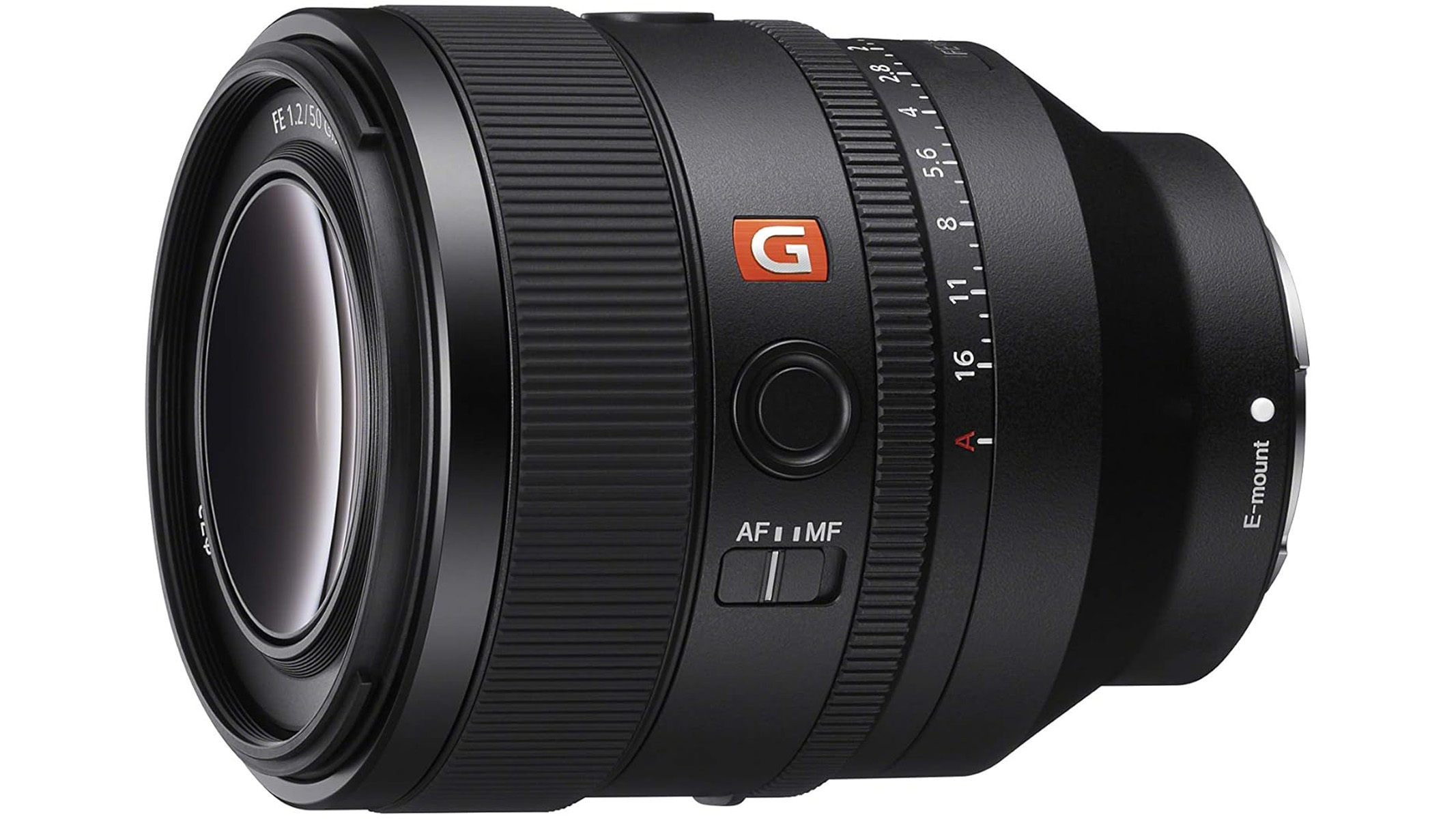 A Sony FE 50mm F1.2 GM Full-frame Standard Prime G Master lens