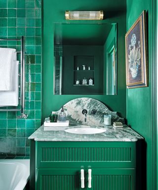 green bathroom