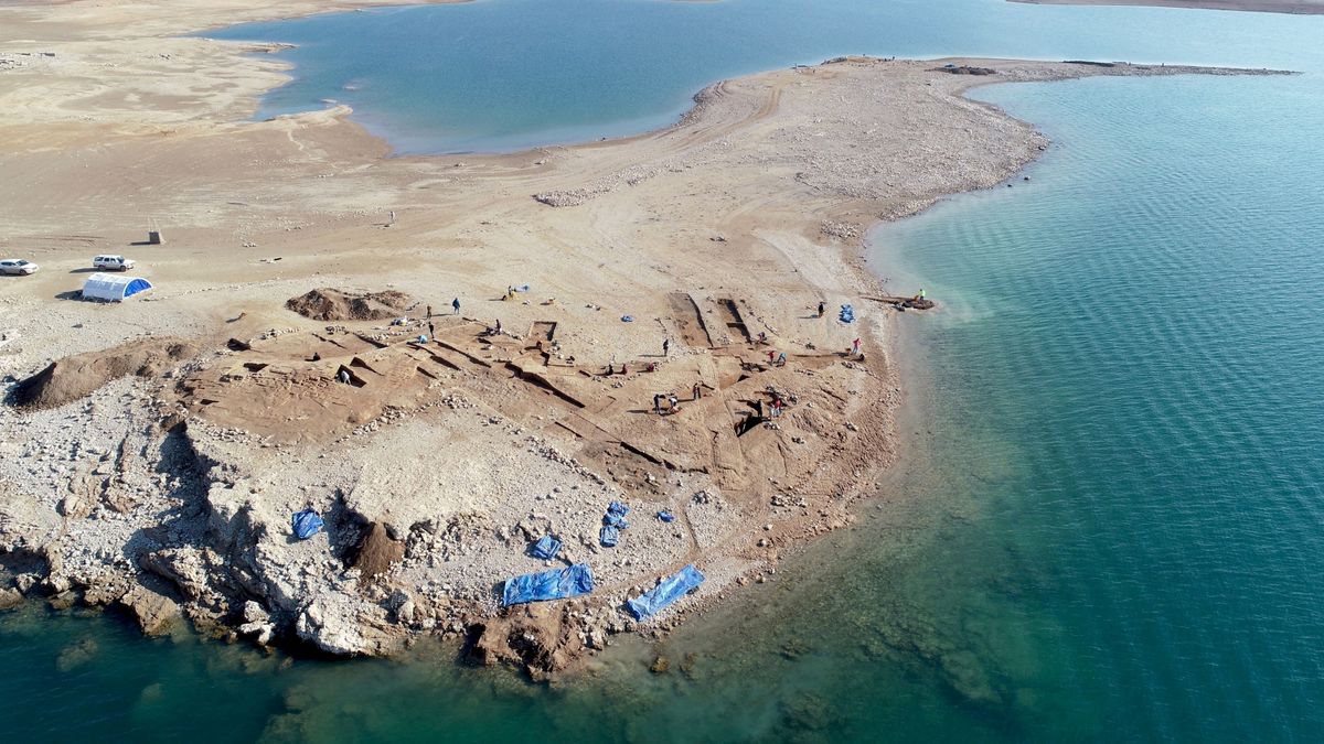 The ancient Bronze Age city at Kemune in Iraq. 