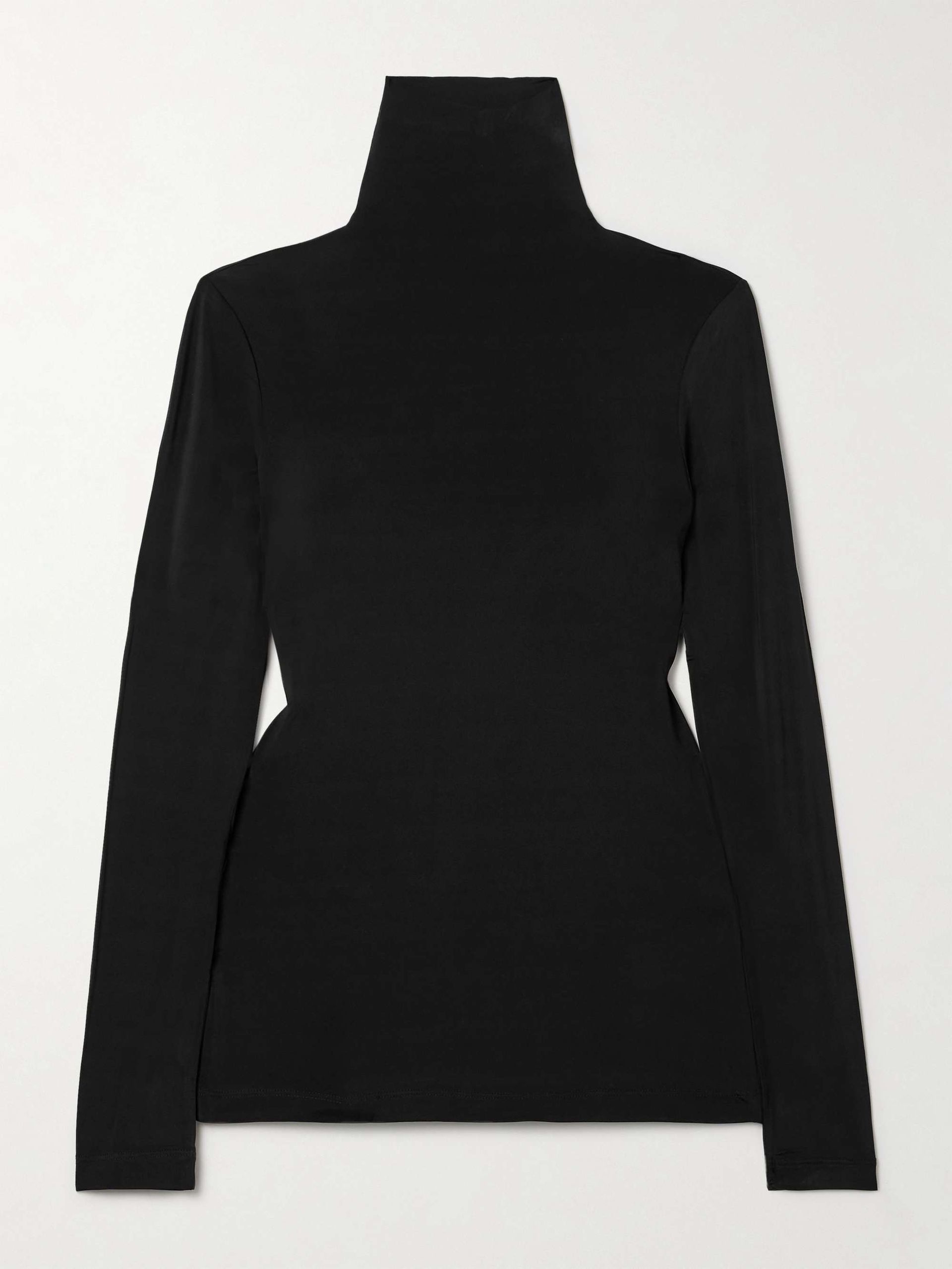 Aurelia Stretch-Jersey Turtleneck Top