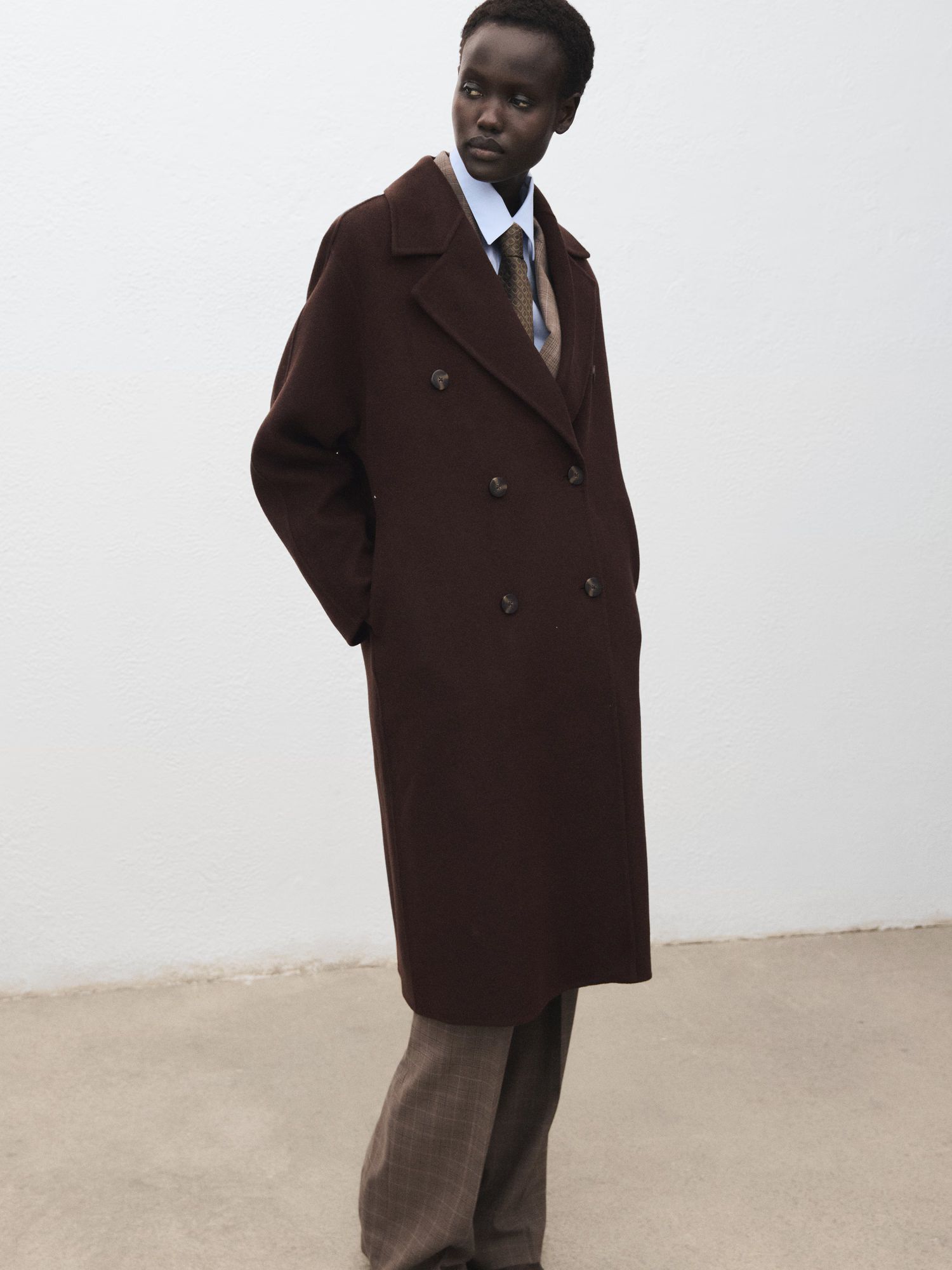 Mango Handmade Oversized Wool Coat
