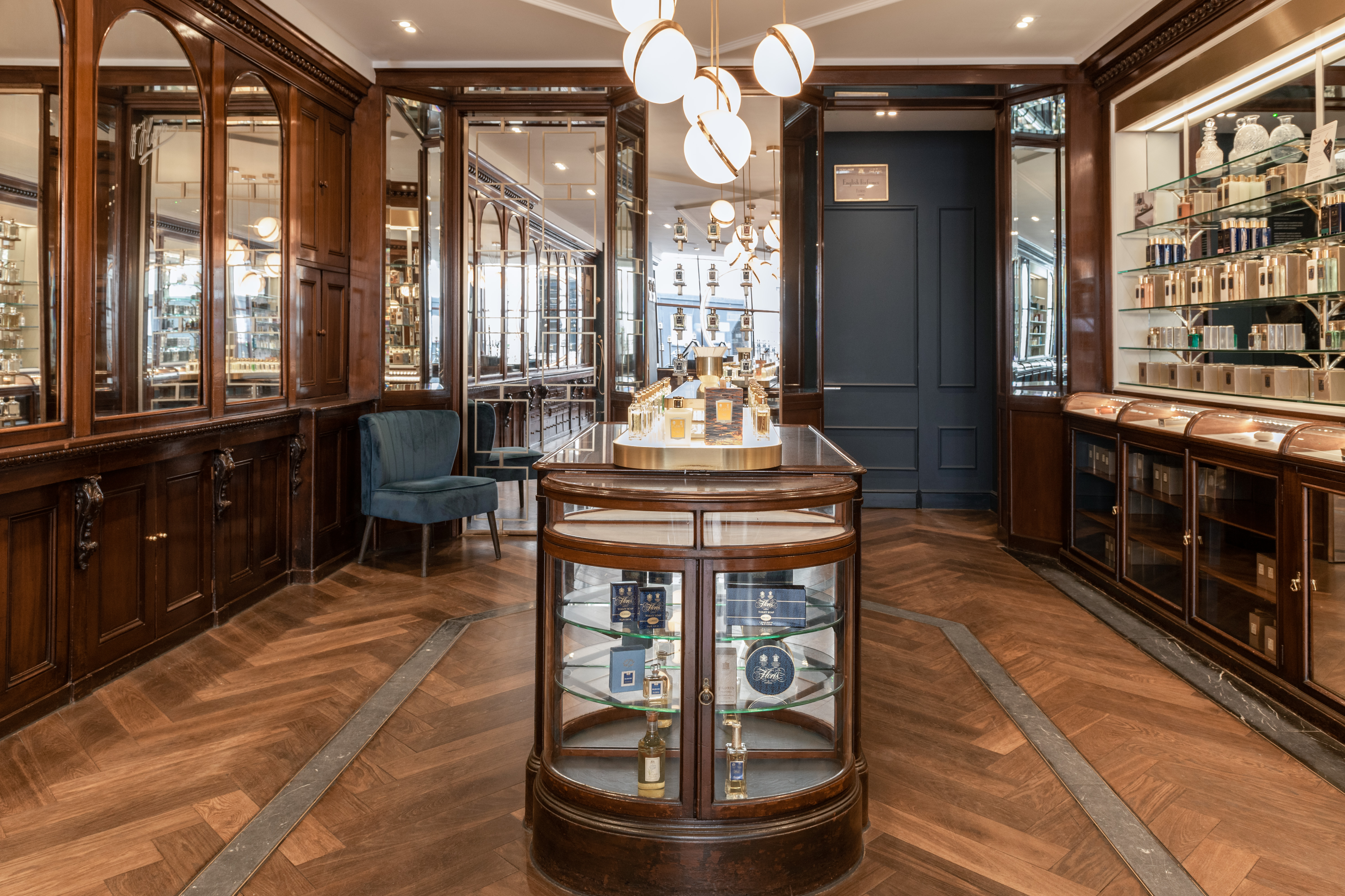 Inside the Jermyn Street Floris store.