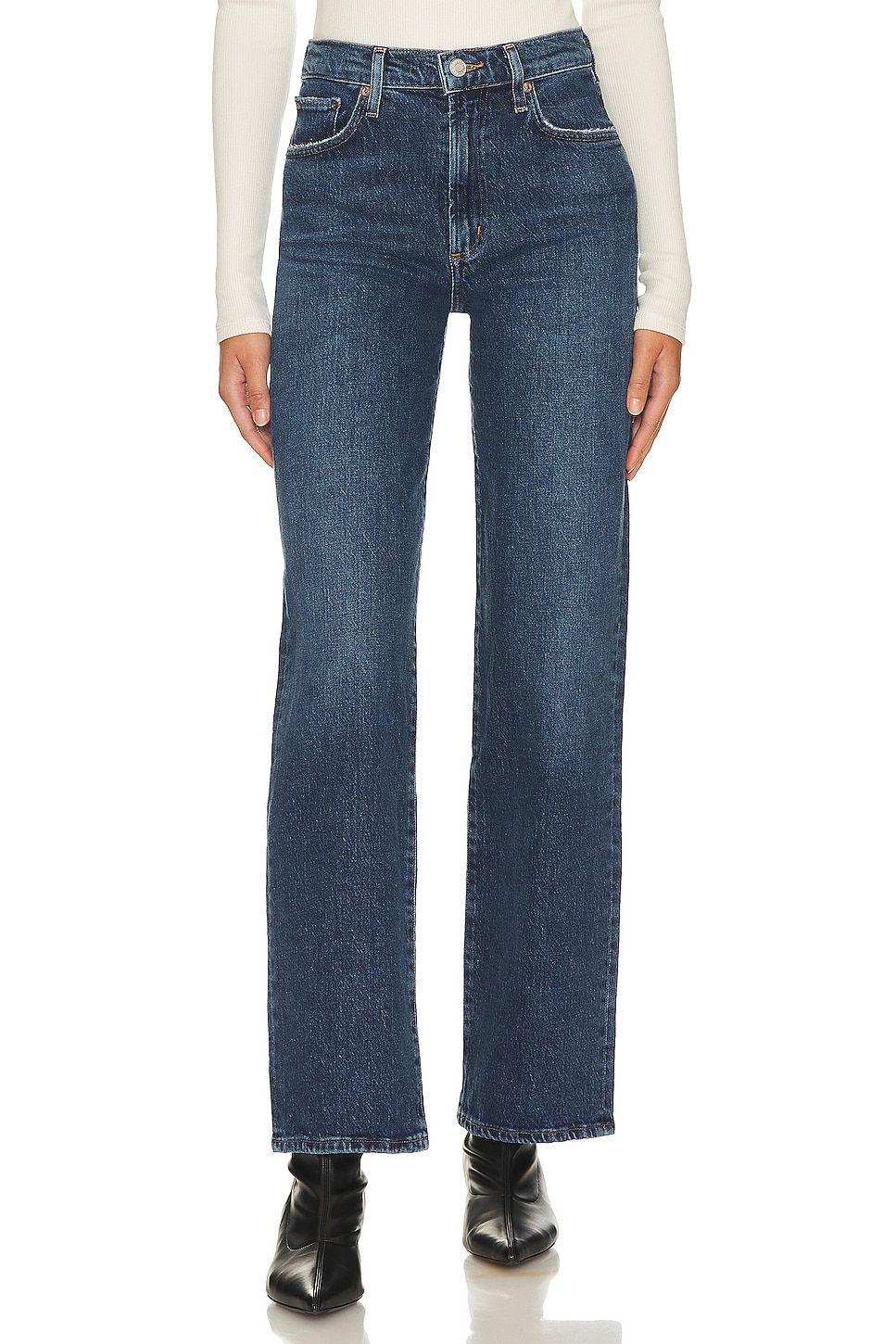 Harper Mid Rise Straight Jeans