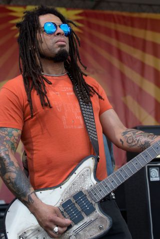 Eric McFadden performs during the 2015 New Orleans Jazz & Heritage Festival at Fair Grounds Race Course on May 3, 2015 in New Orleans, Louisiana.