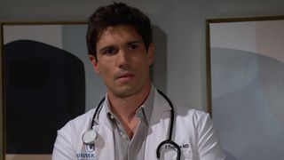 Finn (Tanner Novlan) looks concerned in The Bold and the Beautiful