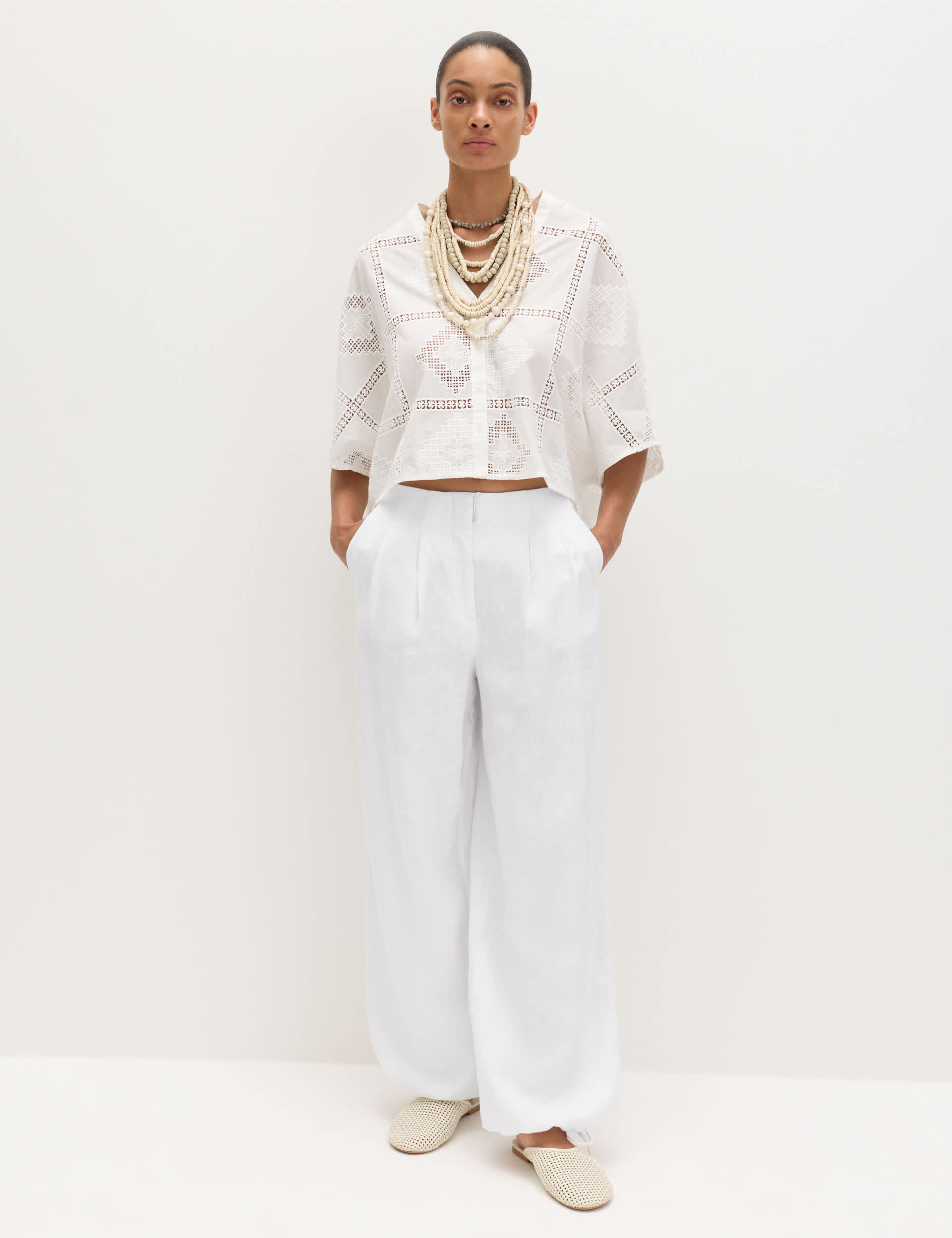 pure linen balloon trousers