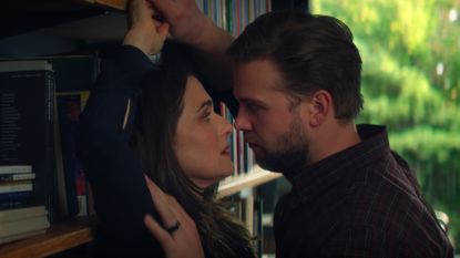 Rachel Weisz as The Protagonist and Leo Woodall as Vladimir in Episode 108 of Vladimir