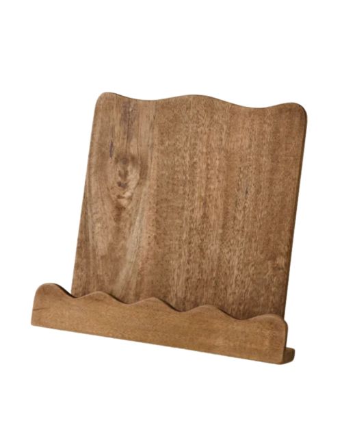 Antiqued Wood Scalloped Cookbook Holder