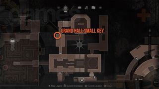 Resident Evil 4 map of small key near grand hall