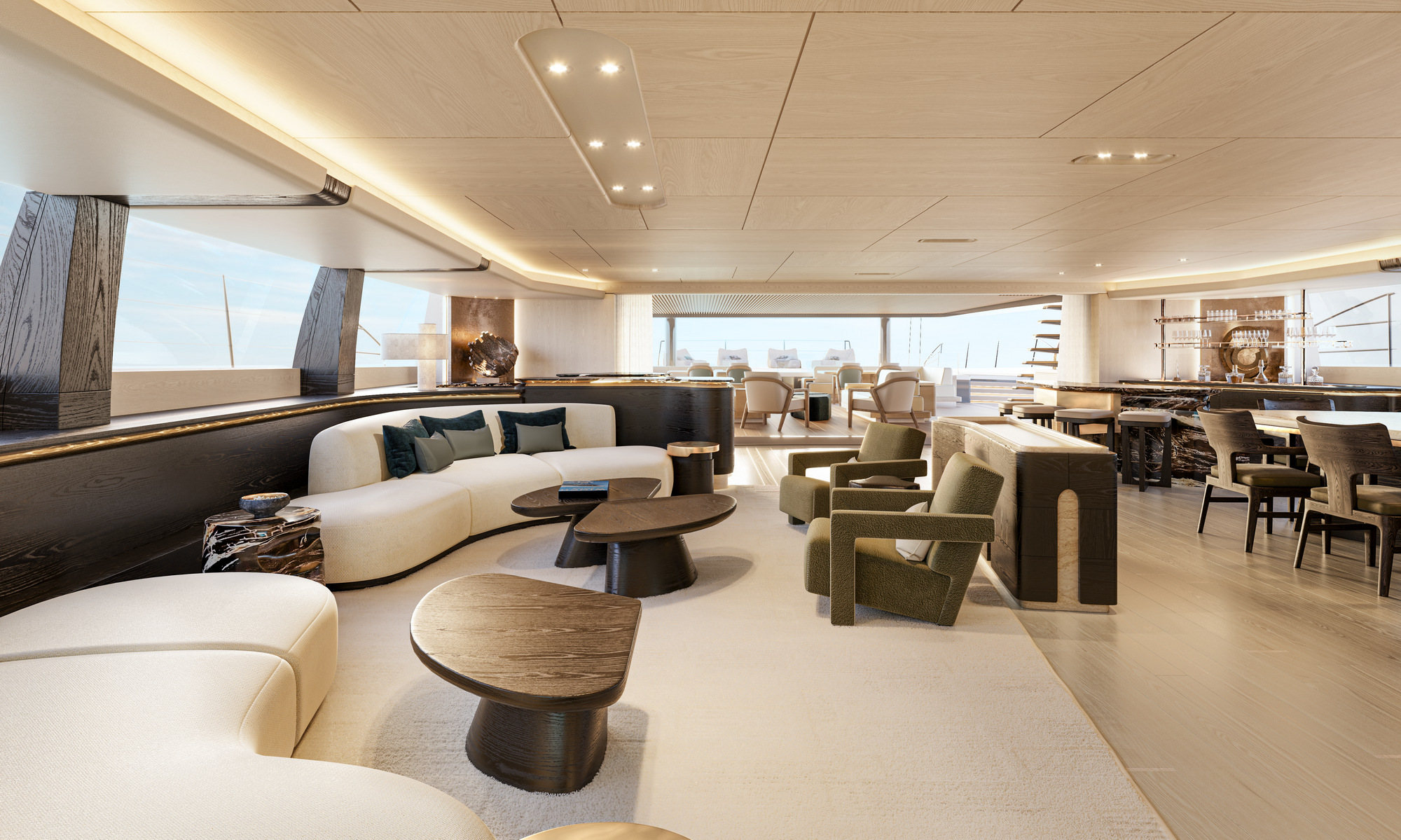 Sky project from Royal Huisman, lounge interior