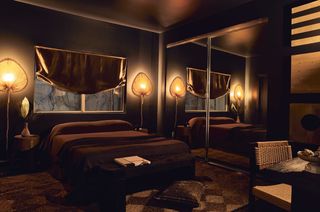 dark bedroom inside ASH Concept house