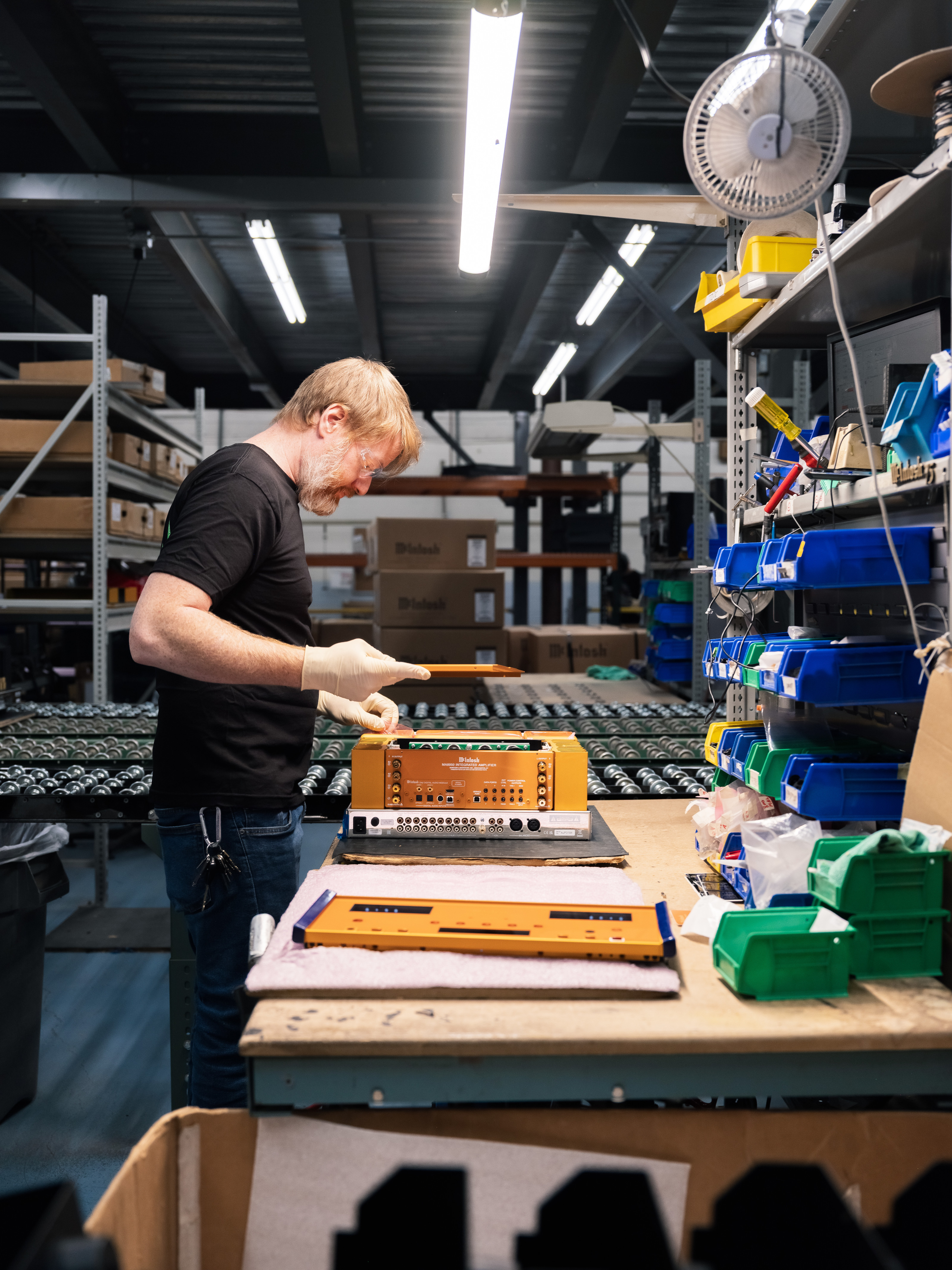 The amplifier was hand-crafted at McIntosh Labs