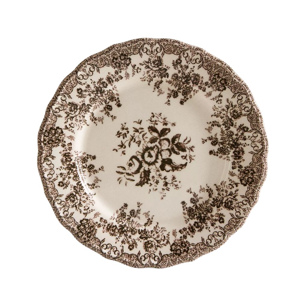 Floral Earthenware Dinner Plate