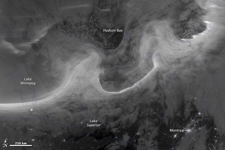 Aurora Seen Over Canada From Space 