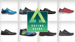 Collage of the best barefoot trail running shoes