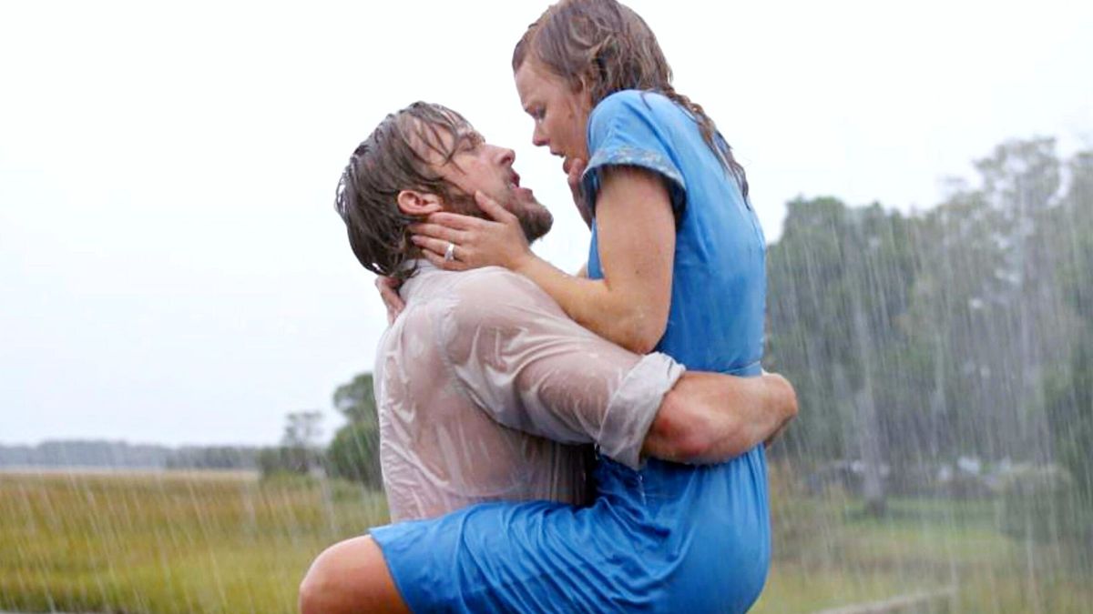 10 sexiest movie kisses, including Ryan Gosling and Rachel McAdams in The Notebook