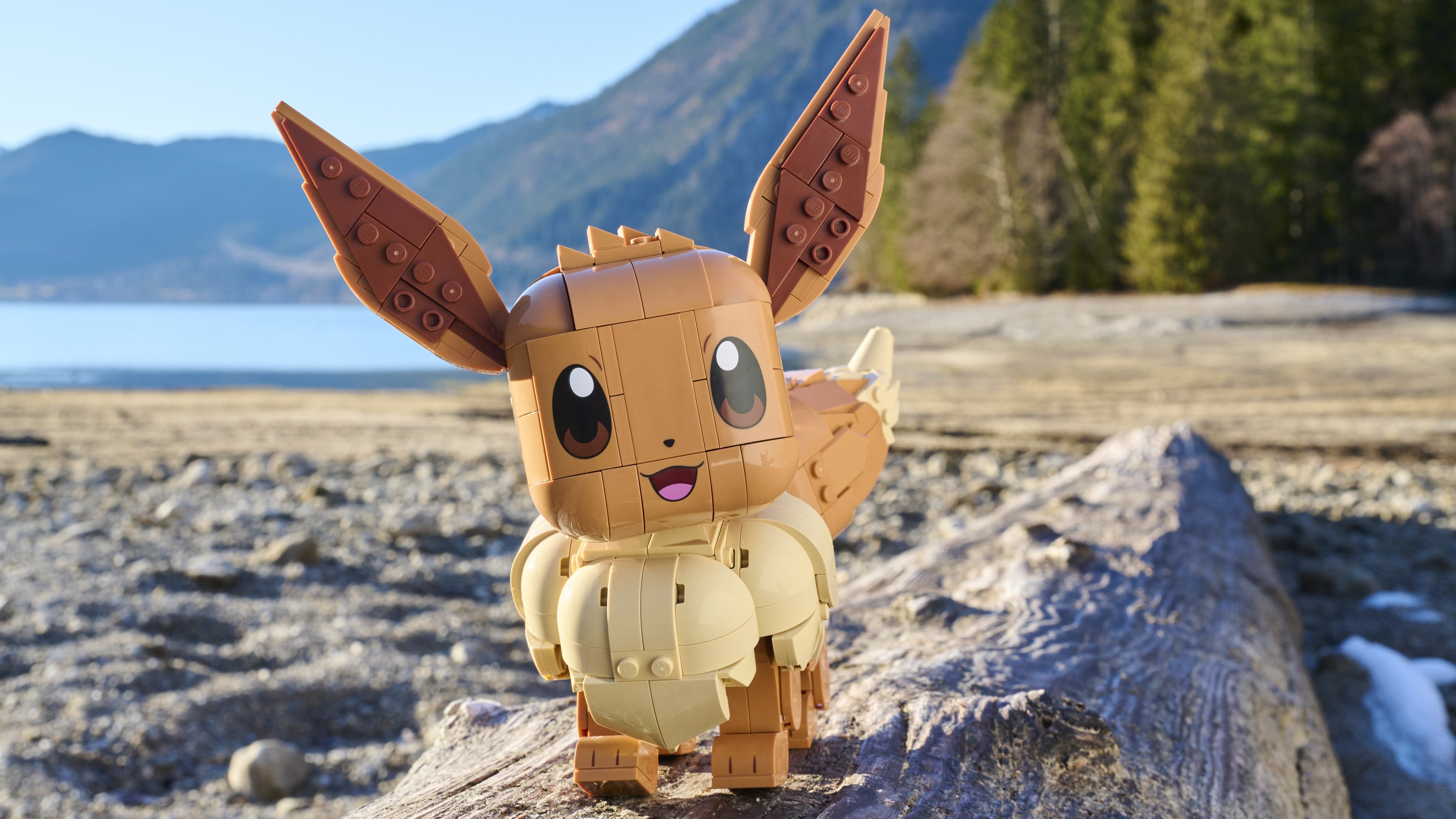 Lego Eevee at the beach