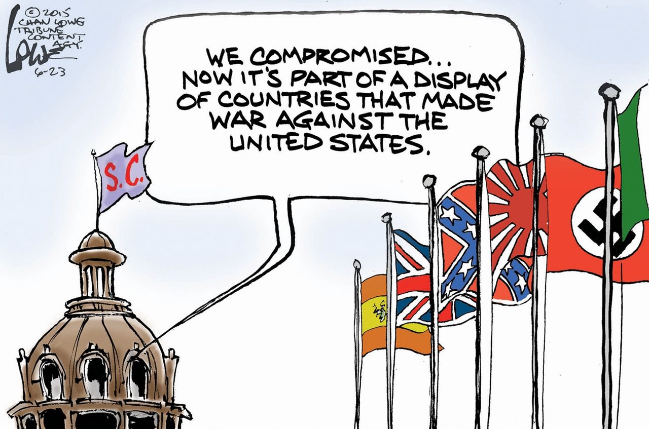 Editorial cartoon U.S. Confederate Flag