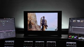 Colour grading on a computer in the Silver Salt Studios office