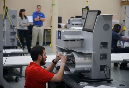 Counting machine in Broward County Florida.