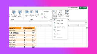 how to sort in excel