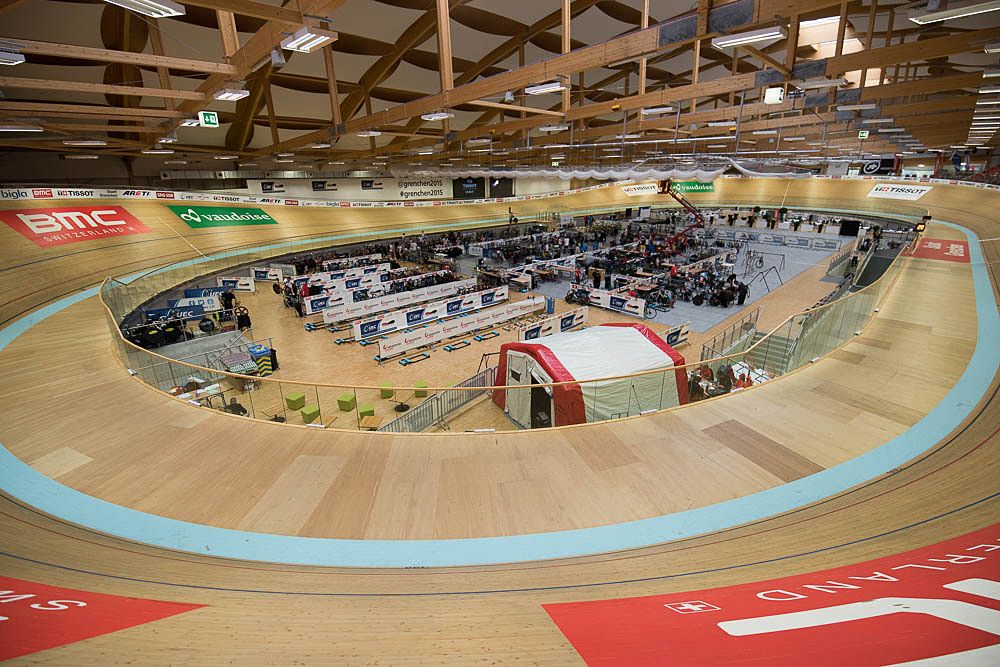 Training for the European Track Championships in Grenchen