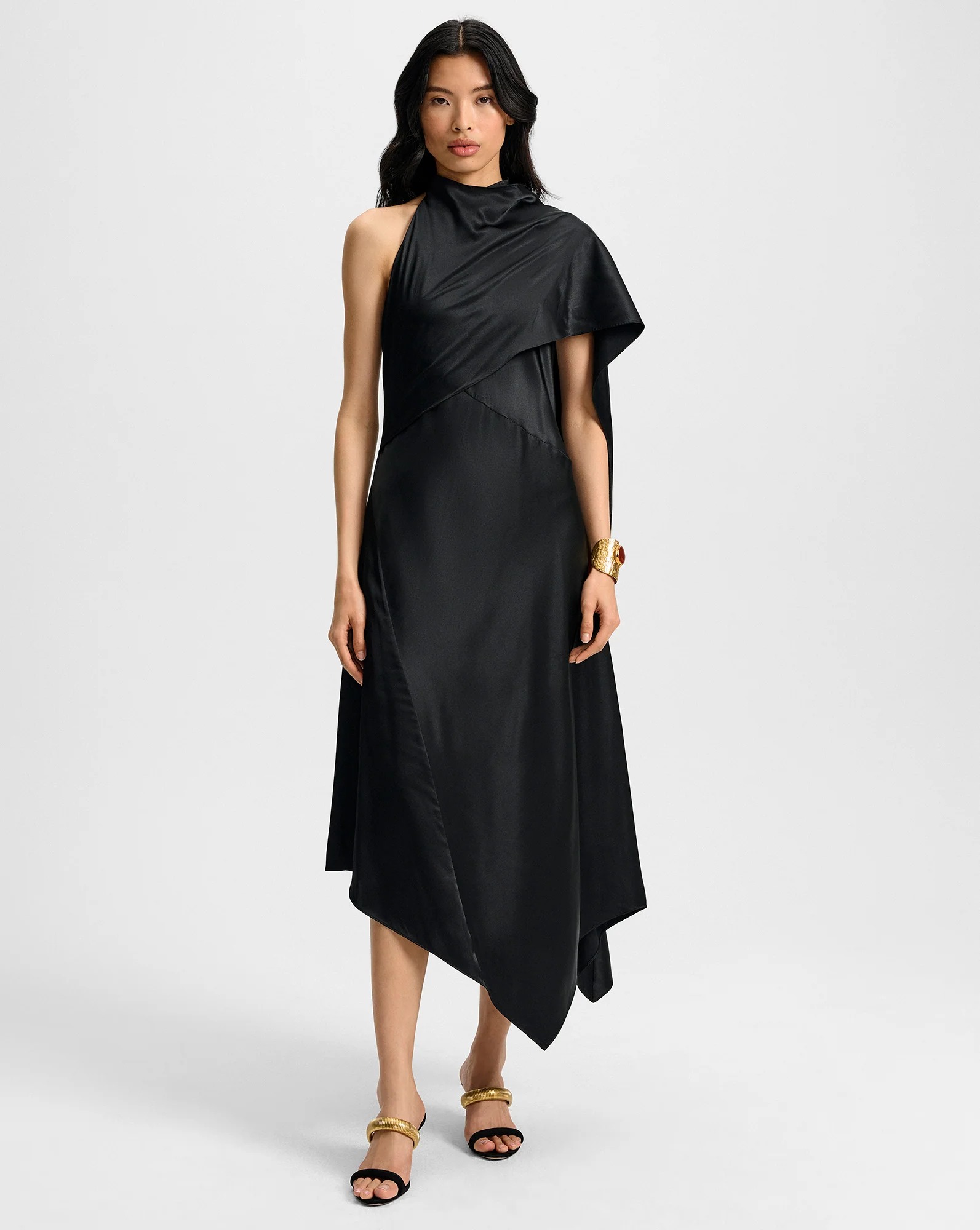 Wyndham Silk Midi Dressblack / 00