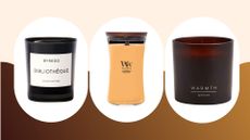 composite of three candles