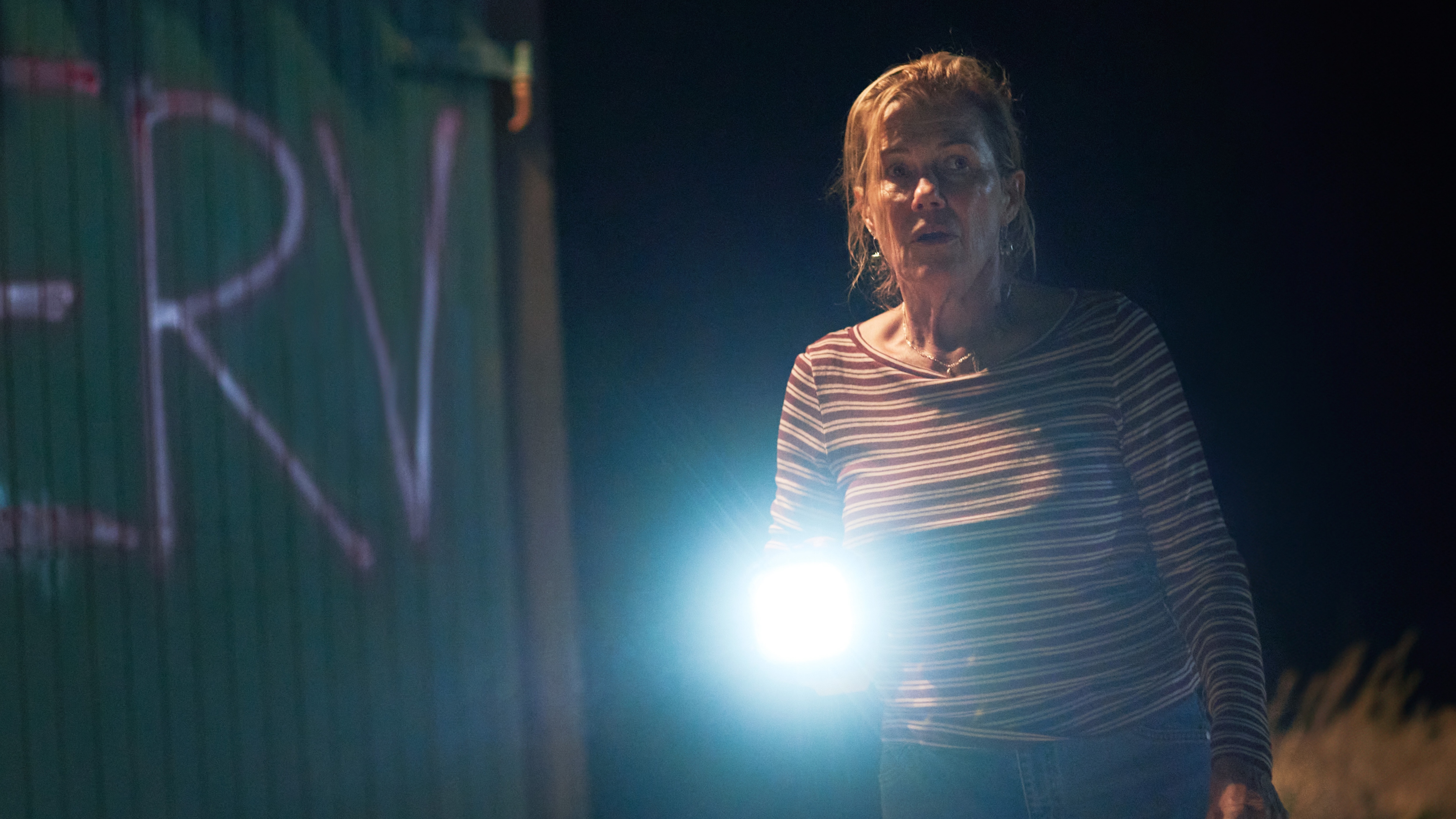 Robyn Malcolm as Verity in The Survivors.
