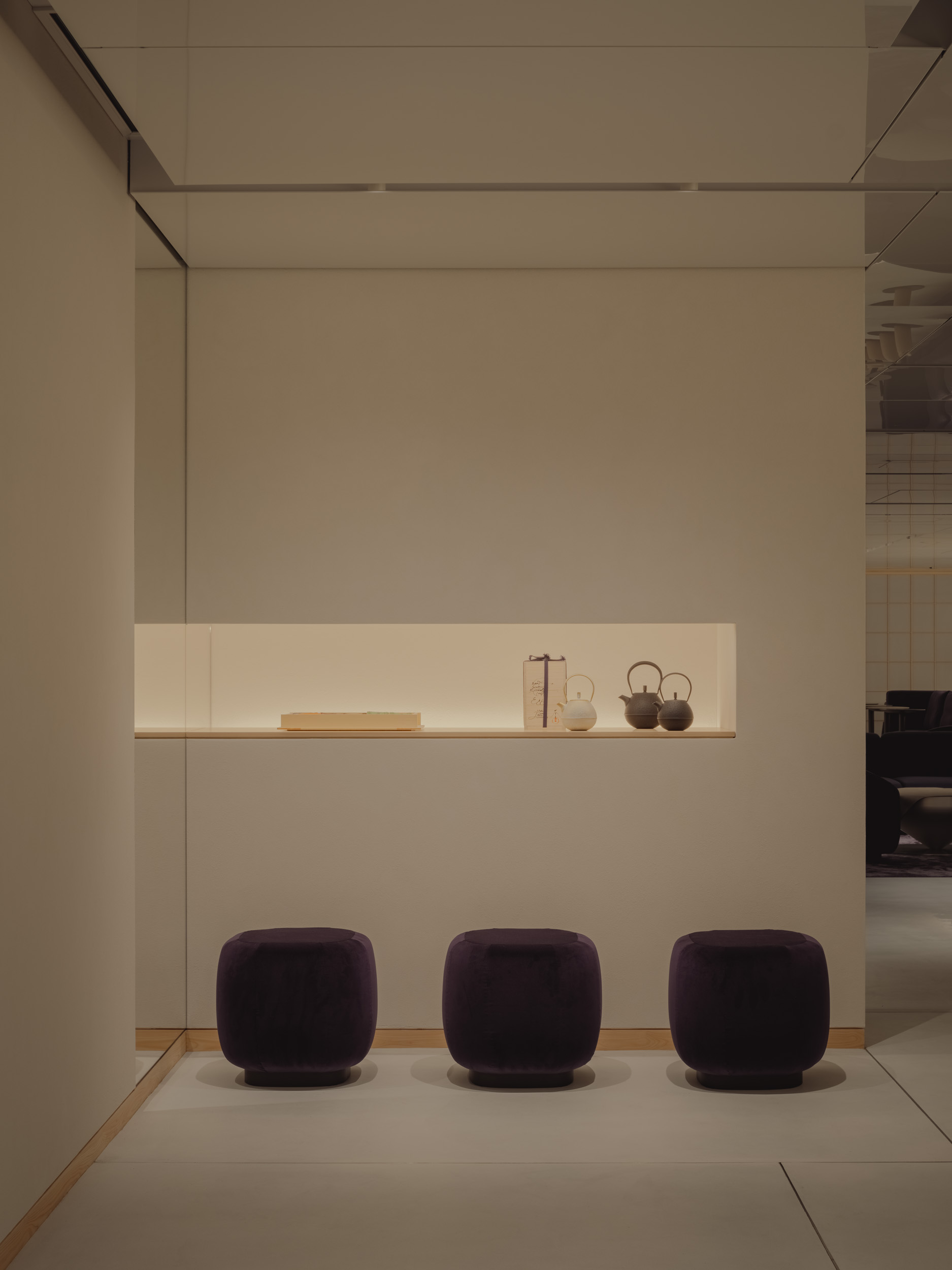 Matsuya Ginza lounge interior, minimalist with modern art deco influences