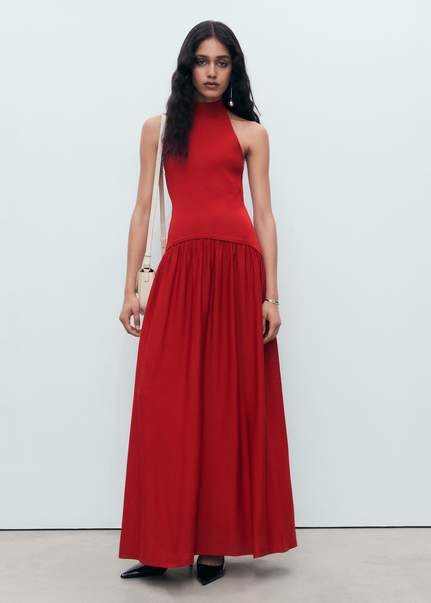 Halter-Neck Knitted Dress - Women | Mango Usa