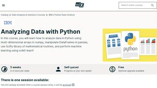 edX Python Online Course website screenshot