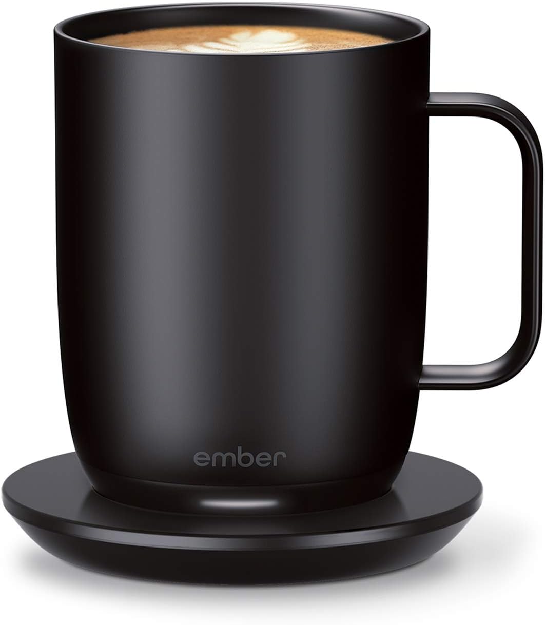 Ember Temperature Control Smart Mug 2, 14 Oz, App-Controlled Heated Coffee Mug With 80 Min Battery Life and Improved Design, Black