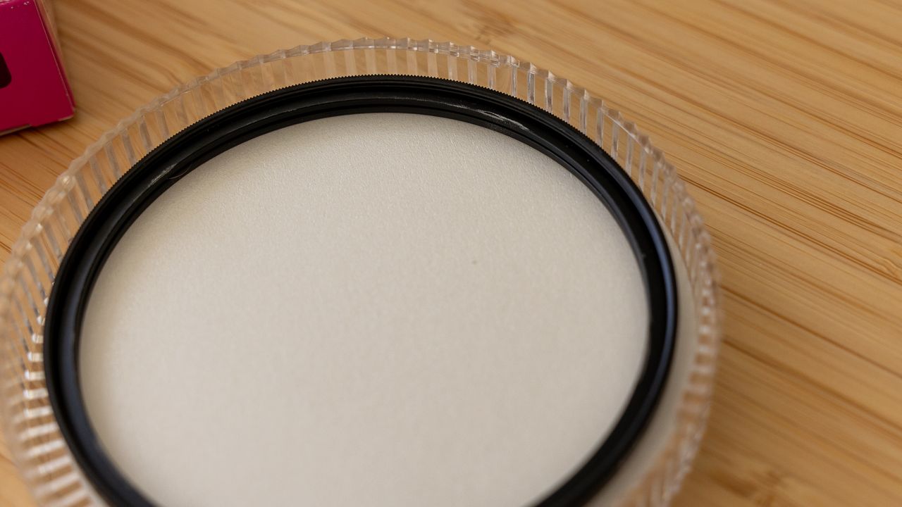 The Kenko PRO1D+ UV filter with damage