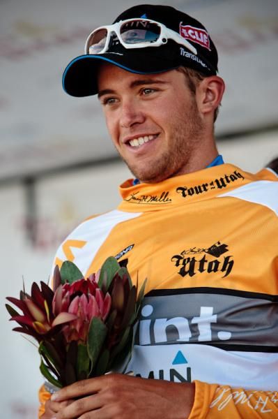Danny Summerhill (Garmin-Cervelo) takes over the most aggressive rider jersey.